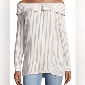 Tibi Frederic Striped Off-Shoulder Tunic – Size 4 – Excellent Condition ✨